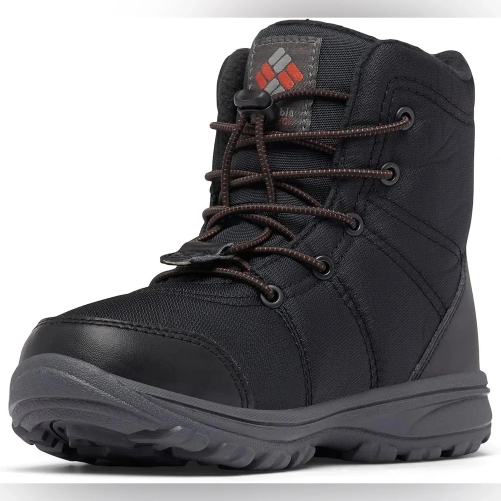 Columbia Kids Black and Gray Waterproof Winter Boot